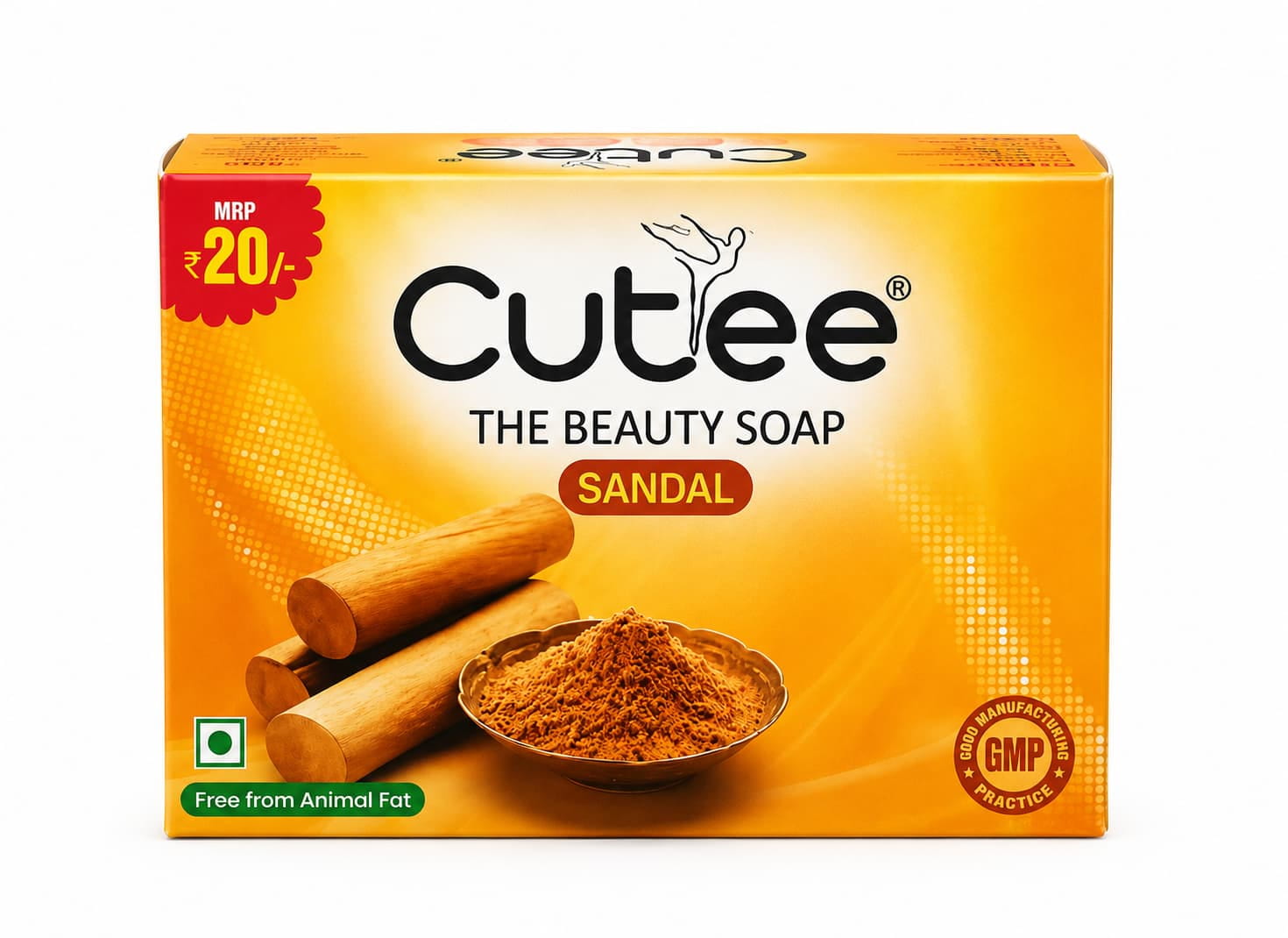 CUTEE SANDAL  BEAUTY SOAP  (PACK OF 5 )